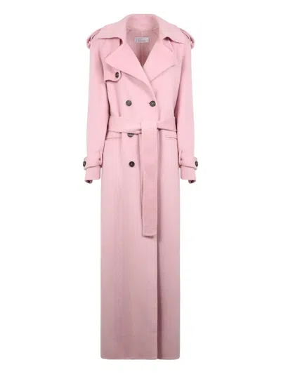 GIUSEPPE DI MORABITO DOUBLE-BREASTED WOOL TRENCH COAT