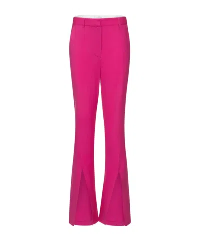Giuseppe Di Morabito Double Twisted Wool Pants W/slits -  In Pink