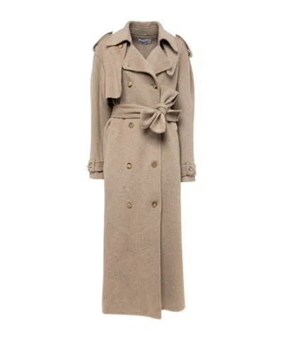 Giuseppe Di Morabito Double-breasted Belted Coat In Neutral