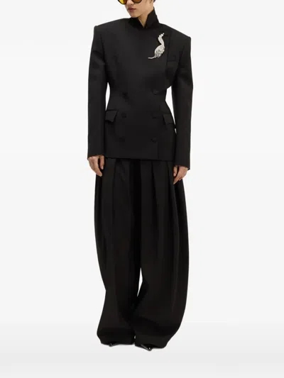 Giuseppe Di Morabito Double-breasted High-neck Blazer In Black
