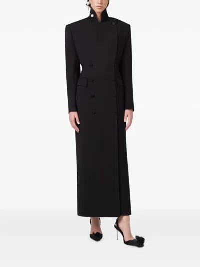 Giuseppe Di Morabito Double-breasted High-neck Coat In Black
