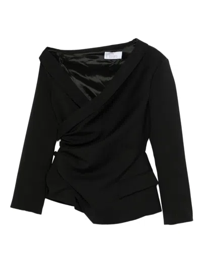Giuseppe Di Morabito Draped Asymmetric Jacket In Black