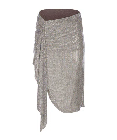 Giuseppe Di Morabito Draped Asymmetric Skirt In Gray