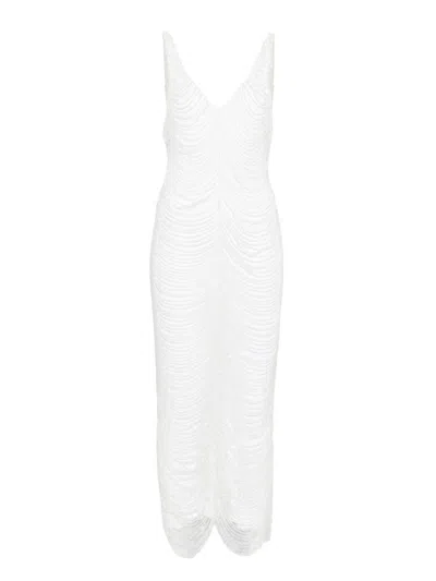 Giuseppe Di Morabito Long Dress In White Polyamide