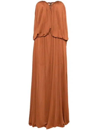 Giuseppe Di Morabito Draped Gown In Orange
