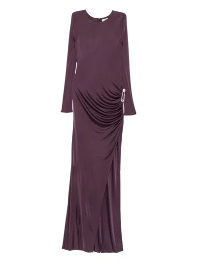 GIUSEPPE DI MORABITO DRAPED JEWEL-EMBELLISHED GOWN