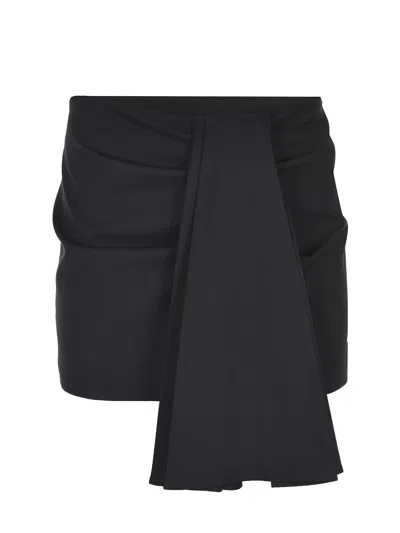 Giuseppe Di Morabito Draped Knot Shorts In Black
