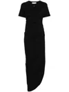 Giuseppe Di Morabito Logo Cotton Jersey Midi Dress In Black