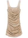 Giuseppe Di Morabito Draped Mini Dress In Gold