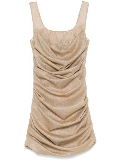 Giuseppe Di Morabito Draped Mini Dress In Gold