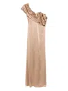 Giuseppe Di Morabito Draped One-shoulder Dress In Brown