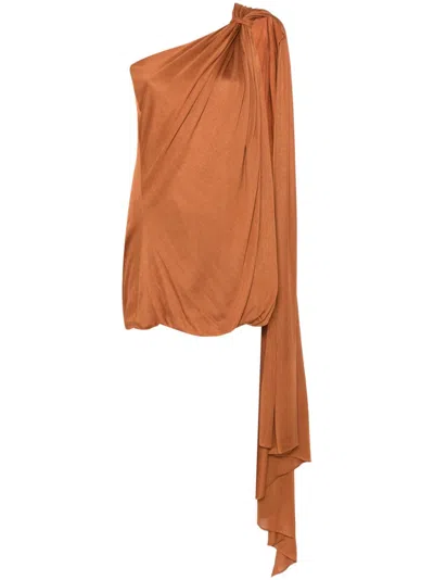 Giuseppe Di Morabito Draped-panel Mini Dress In Brown