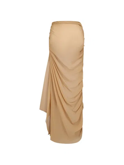 Giuseppe Di Morabito Draped Silk Maxi Skirt In Brown