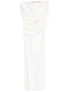 Giuseppe Di Morabito Draped Silk Maxi Skirt In White
