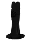 Giuseppe Di Morabito Draped Strapless Cowl-neck Gown In Black