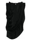 Giuseppe Di Morabito Draped Strapless Top In Black