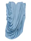 Giuseppe Di Morabito Draped Strapless Top In Blue