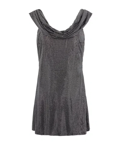 Giuseppe Di Morabito Draped-neck Mini Dress In Gray