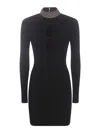 Giuseppe Di Morabito Dress Giuseppe Di Morbito Crystals In Ribbed In Black