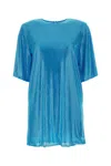 Giuseppe Di Morabito Embellished Mesh T-shirt Dress In Blue