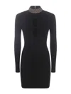Giuseppe Di Morabito Dress Giuseppe Di Morbito Crystals In Ribbed In Black