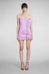 Giuseppe Di Morabito Decorative Buckle-detail Satin Dress In Pink