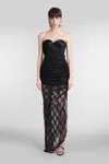 Giuseppe Di Morabito Embellished Embroidered Mesh Midi Dress In Black