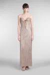 Giuseppe Di Morabito Rhinestone-embellished Gown In Silver
