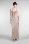 Giuseppe Di Morabito Rhinestone-embellished Gown In Silver