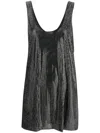 Giuseppe Di Morabito Rhinestone-embellished Scoop-neck Minidress In Black