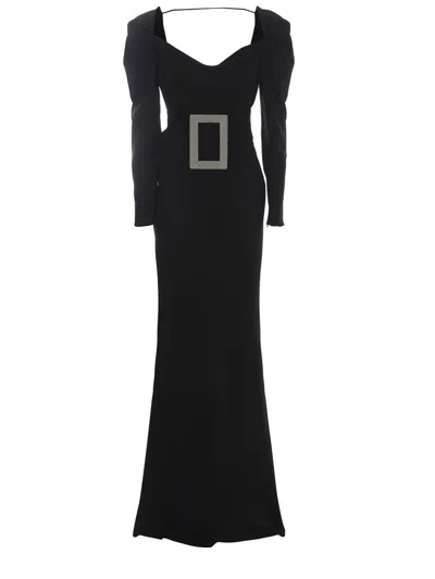 Giuseppe Di Morabito Long Dress  Made Of Crepe In Black