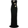 Giuseppe Di Morabito Strapless Gown In Black