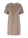 Giuseppe Di Morabito Embellished Viscose Mini Dress In Brown