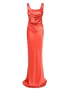 Giuseppe Di Morabito Silk Maxi Dress In Orange