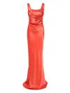 Giuseppe Di Morabito Silk Maxi Dress In Orange