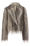 Giuseppe Di Morabito Eco Long Hair Fur Gray In Gray