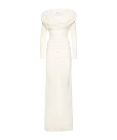 Giuseppe Di Morabito Elastic Lace Hoodie Dress In White