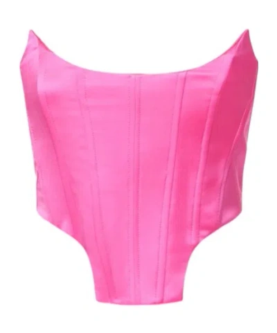 GIUSEPPE DI MORABITO ELASTIC SATIN BUSTIER