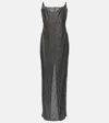 Giuseppe Di Morabito Embellished Bustier Mesh Gown In Black