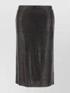 Giuseppe Di Morabito Embellished Knee-length Metallic Textured Skirt In Black