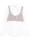 Giuseppe Di Morabito Long-sleeved Shirt With Embellished Cropped Top