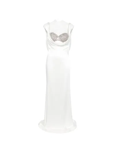 Giuseppe Di Morabito Embellished Maxi Dress In White