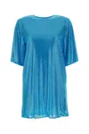 Giuseppe Di Morabito Embellished Mesh T-shirt Dress In Light Blue