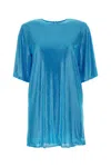 Giuseppe Di Morabito Embellished Mesh T-shirt Dress In Skyblue