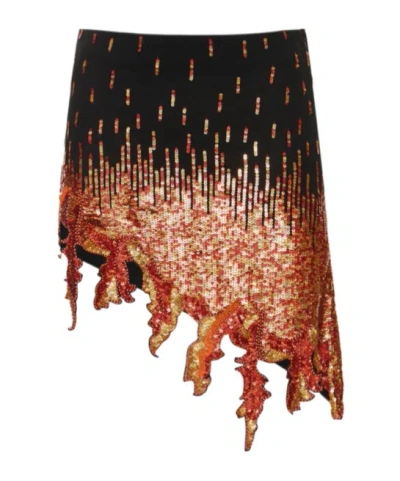 Giuseppe Di Morabito Embellished Mini Skirt In Brown