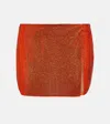 Giuseppe Di Morabito Embellished Miniskirt In Vibrant Orange