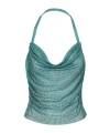 Giuseppe Di Morabito Crystal-embellished Halterneck Vest In Blue