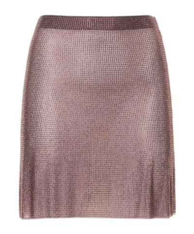 Giuseppe Di Morabito Embellished Net Mini Skirt In Pink