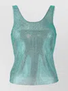 Giuseppe Di Morabito Embellished Scoop Neck Sleeveless Fitted Top In Green