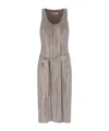 Giuseppe Di Morabito Metallic Scoop Neck Sleeveless Dress In Brown